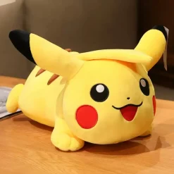 Licensed Lying Down Laugh Pikachu Super Soft Short Plush Doll - Free Shipping - Pokemon [In Stock]