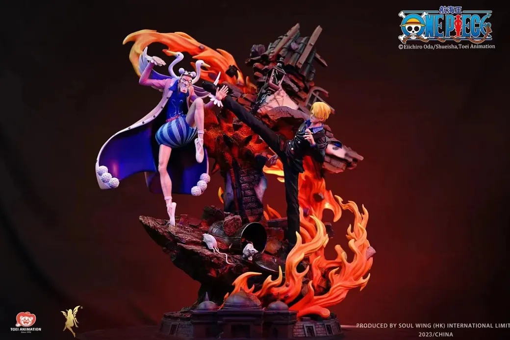 Licensed Mr. 2 Bon Clay/ Bentham & Sanji - ONE PIECE Resin Statue - TOEI Animation Studios