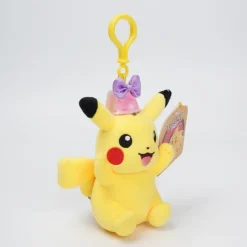 Licensed Pink Party Hat Pikachu Super Soft Short Plush Doll Charms - Free Shipping - Pokemon [In Stock]
