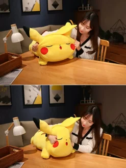 Licensed Sleeping Pikachu Super Soft Short Plush Doll - Free Shipping - Pokemon [In Stock]
