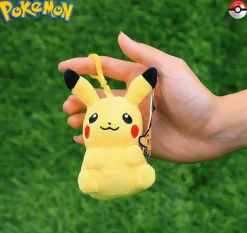 Licensed Smilling Pikachu Super Soft Short Plush Doll Charms - Free Shipping - Pokemon [In Stock]