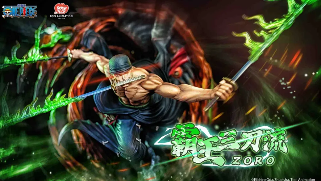 Licensed Three Sword Style Roronoa Zoro with LED - ONE PIECE Resin Statue - TOEI Animation