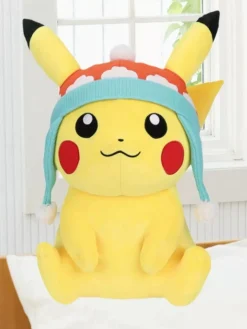 Licensed Winter Ver. Pikachu Super Soft Short Plush Doll - Free Shipping - Pokemon [In Stock]