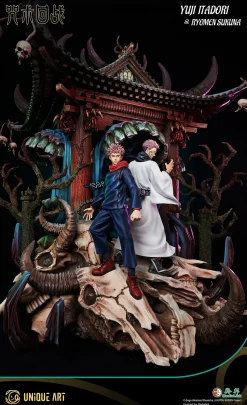 Licensed Yuji Itadori & Ryomen Sukuna - Jujutsu Kaisen Resin Statue - Unique Art Studios