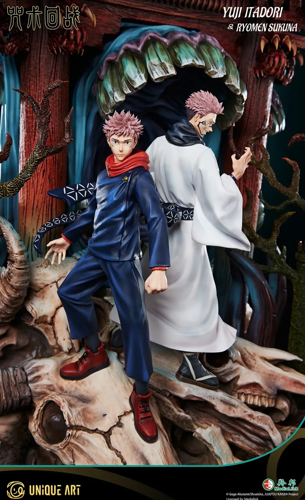 Licensed Yuji Itadori & Ryomen Sukuna - Jujutsu Kaisen Resin Statue - Unique Art Studios