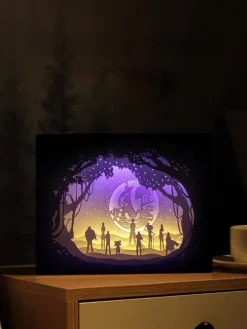 Light and shadow paper carving lamp - Free Shipping - ONE PIECE