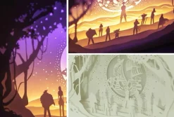 Light and shadow paper carving lamp - Free Shipping - ONE PIECE