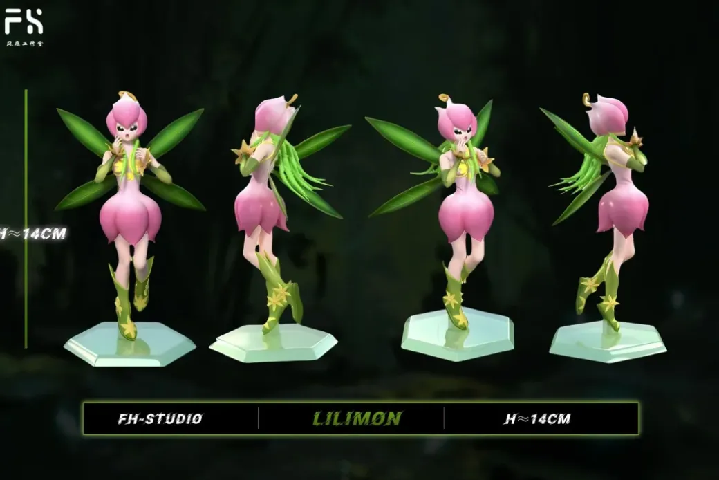 Lilimon & Togemon & Sleeping Tanemon - Digimon Resin Statue - Fh Studios