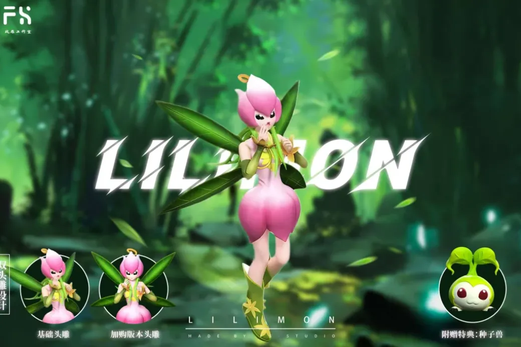 Lilimon & Togemon & Sleeping Tanemon - Digimon Resin Statue - Fh Studios