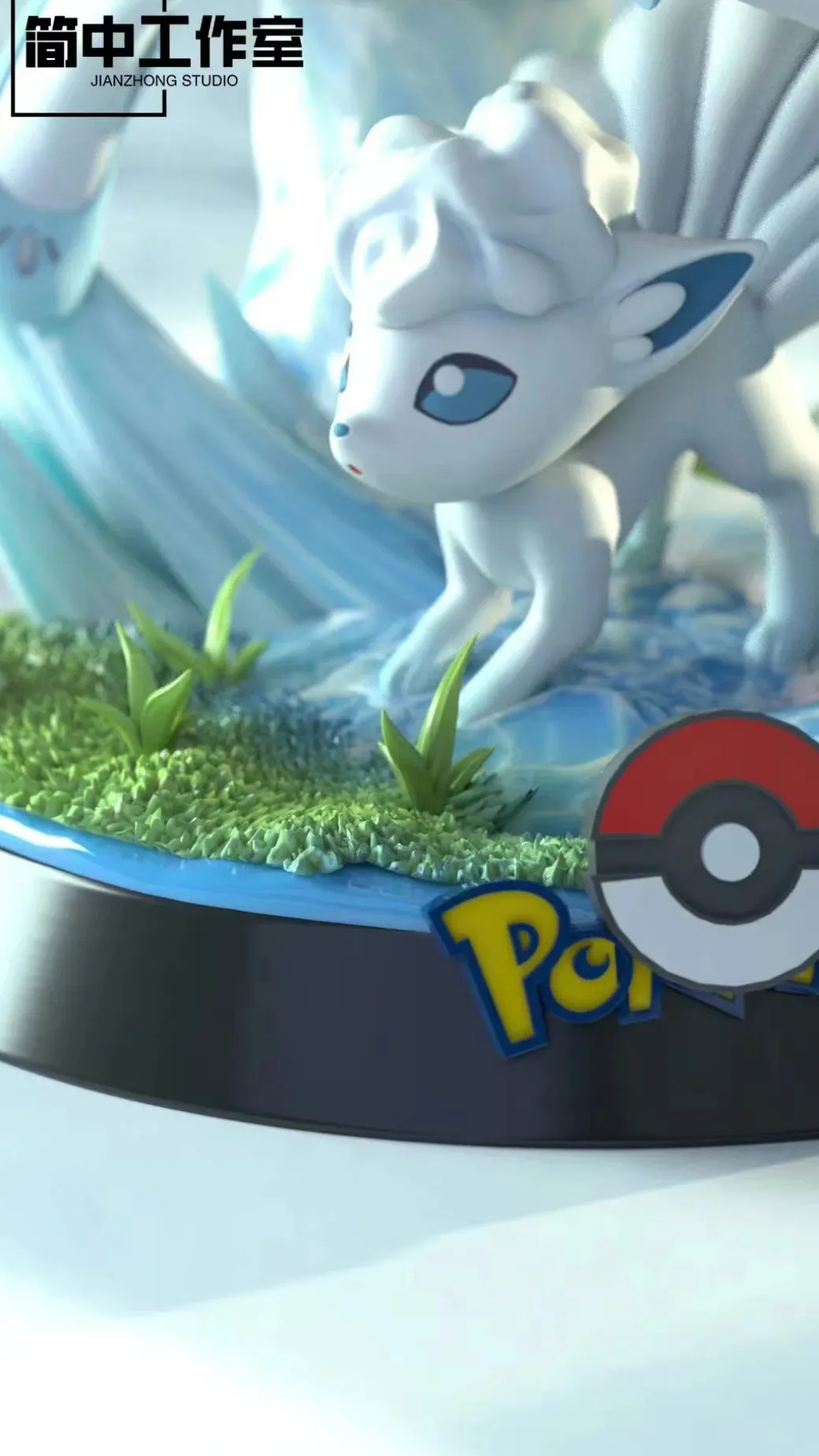 Lillie & Alolan Vulpix - Pokemon Resin Statue - JianZhong Studio
