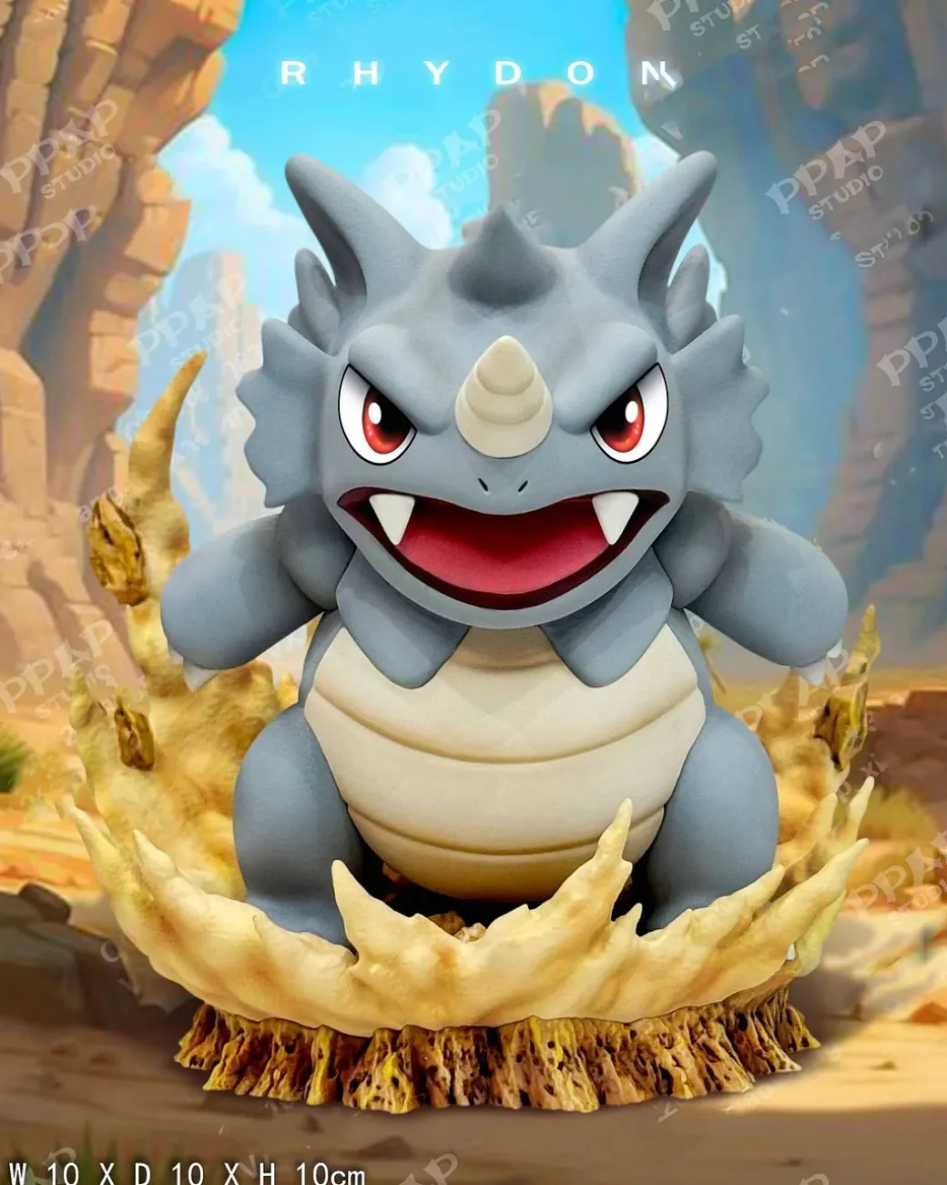 Little Fatty Series Rhydon - Pokemon Resin Statue - PPAP Studios