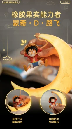 Little Monkey D. Luffy Magnetic Night Lamp with LED - ONE PIECE Official Statue - HAPPY LIFE Studio