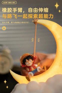 Little Monkey D. Luffy Magnetic Night Lamp with LED - ONE PIECE Official Statue - HAPPY LIFE Studio