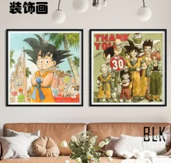 Little Son Goku & Family Portrait Decorative Painting & Fridge Magnet - Dragon Ball - BLK Studio