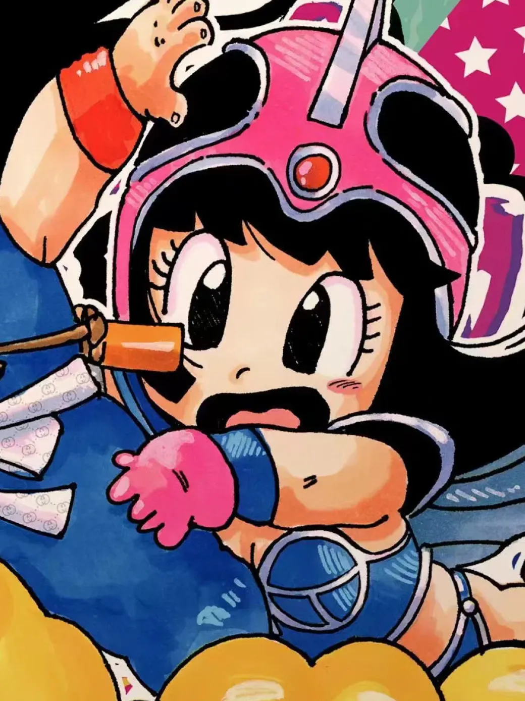 Little Son Goku & Little Chi-Chi Valentine's Day Special Decoration Painting - Dragon Ball - Xingkong Studio