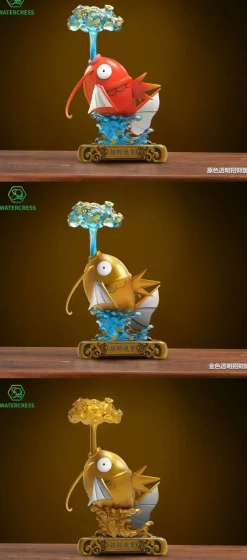 Lucky Magikarp Spitting Out Money - Pokemon Resin Statue - Watercress Studio