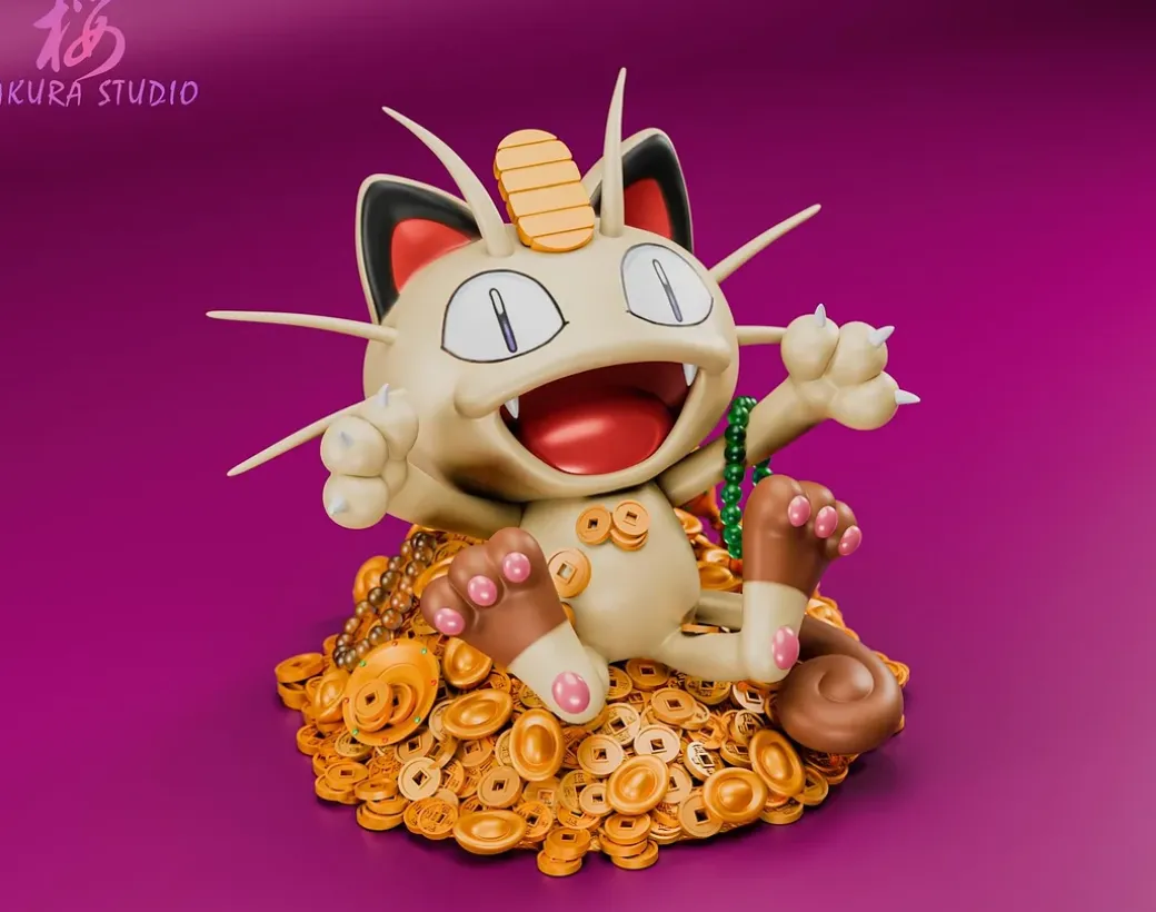 Lucky Meowth - Pokemon Resin Statue - SAKURA Studio