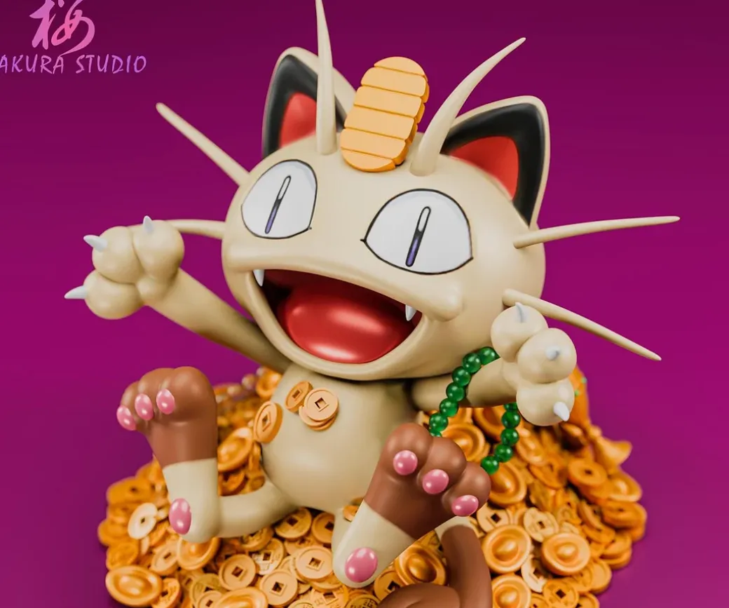 Lucky Meowth - Pokemon Resin Statue - SAKURA Studio