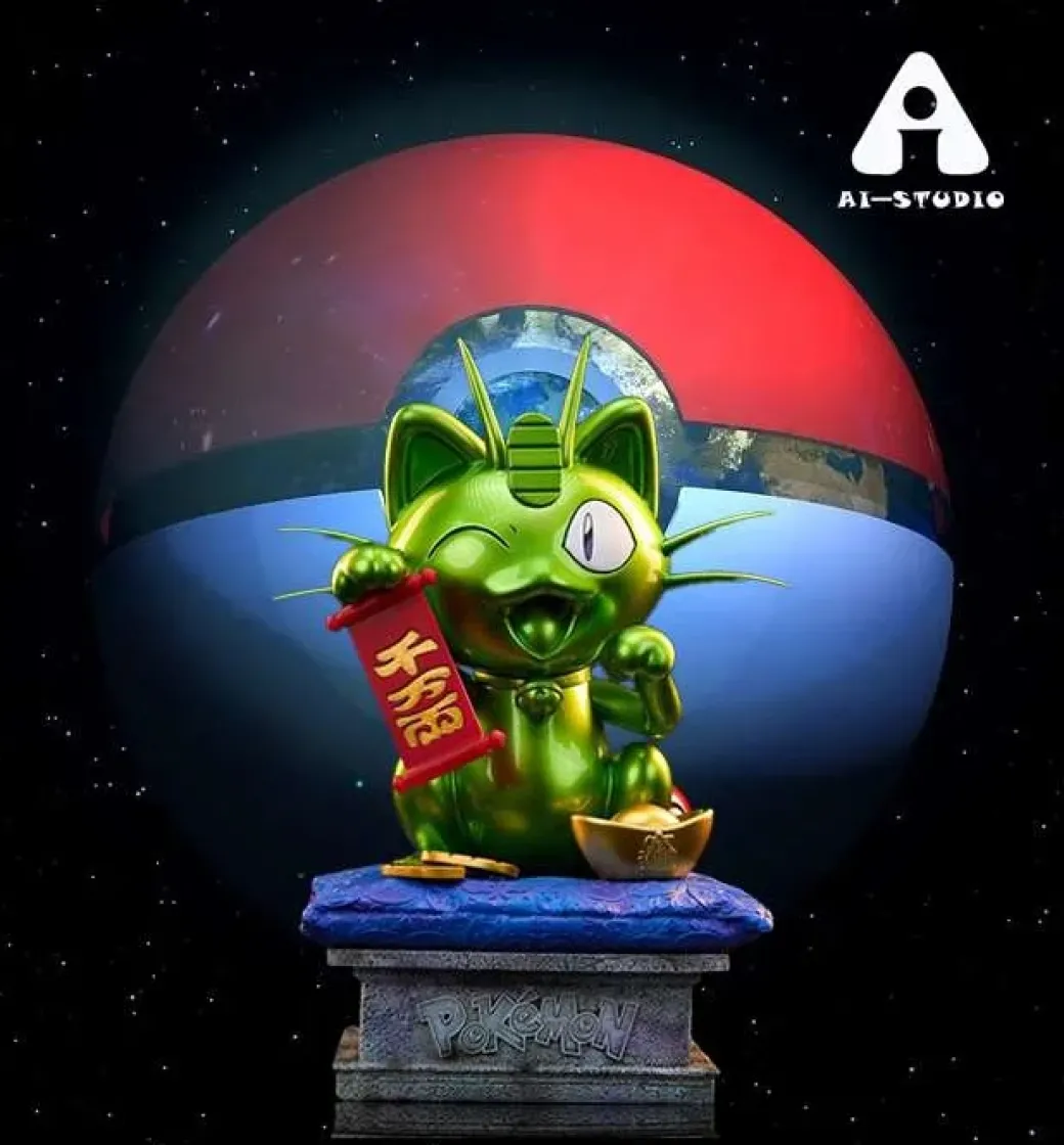 Lucky Meowth - Pokemon Resin Statue - Ai_Studio