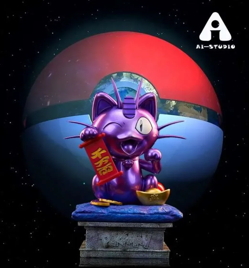 Lucky Meowth - Pokemon Resin Statue - Ai_Studio