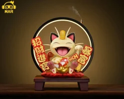 Lucky Meowth with LED - Pokemon Resin Statue - MAR Studio