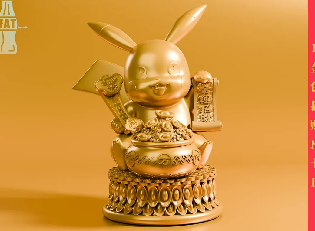 Lucky Pikachu - Pokemon Resin Statue - FAT BOY Studio