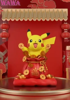 Lucky Throwing Gold Coin Pikachu - Pokemon Statue - WAWA Studio