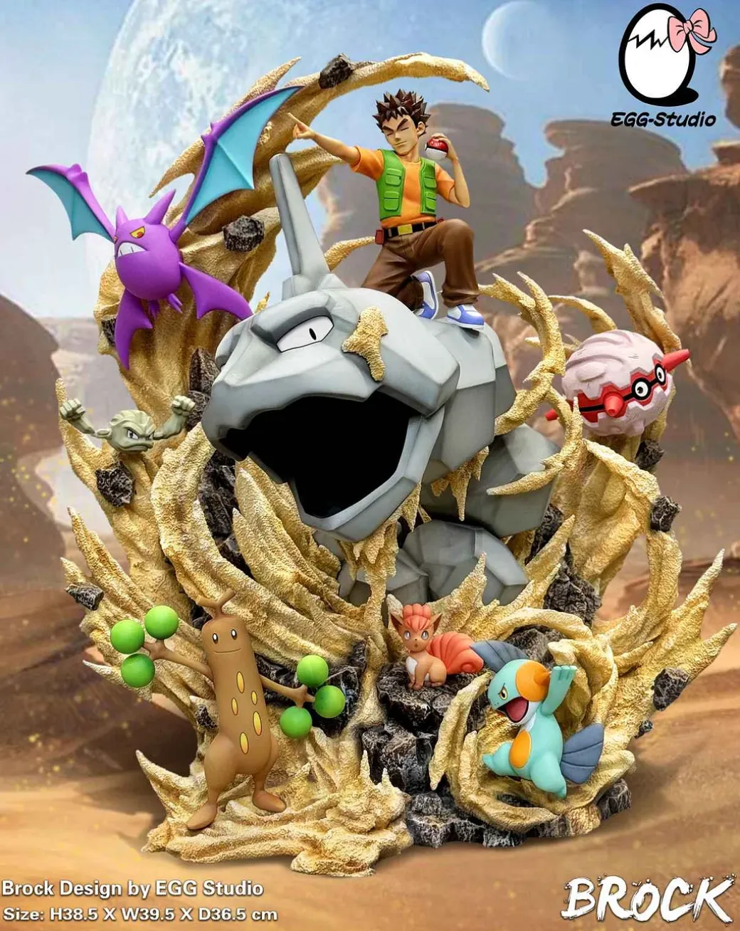 Main Character Series Brock - Pokemon Resin Statue - EGGS Studios
