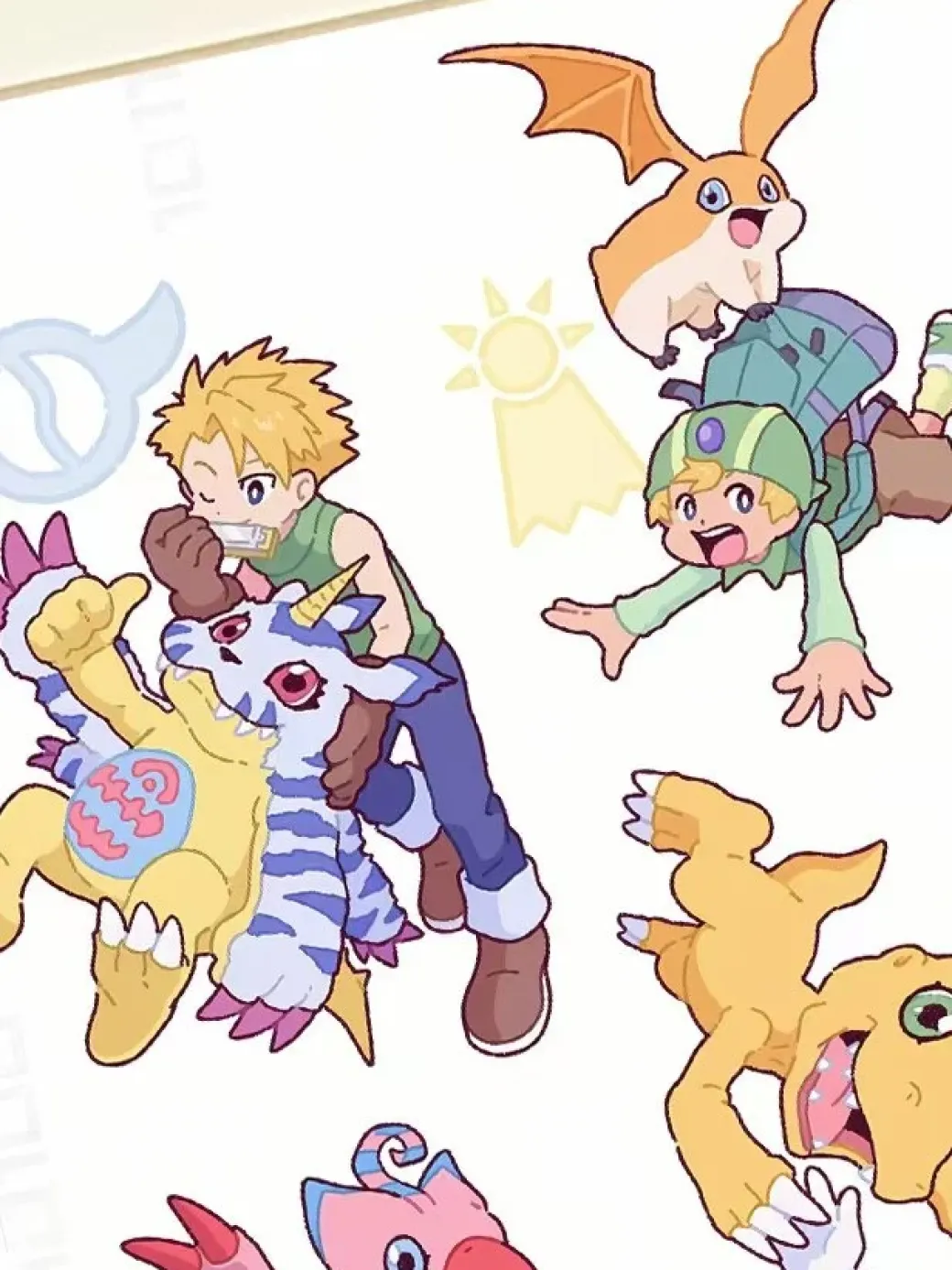Main Characters of Digimon & Digimon Monsters & Digivice Decorative Painting - Digimon - Xingkong Studio