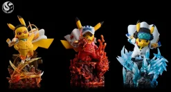 Marines Admirals Akainu & Kizaru & Kuzan Cosplay Pikachu - ONE PIECE Pokemon Resin Statue - ST Studio