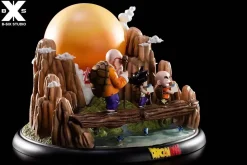 Master and apprentice of Turtle School crossing log bridge with LED - Dragon Ball Resin Statue - B-SIX Studios