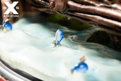 Master and apprentice of Turtle School crossing log bridge with LED - Dragon Ball Resin Statue - B-SIX Studios