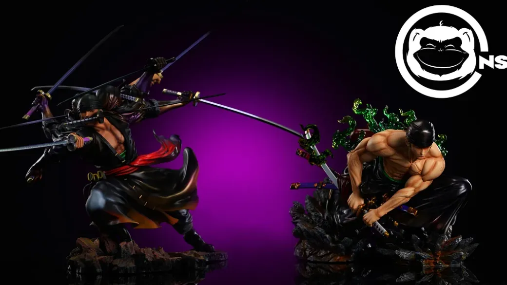 MAX Scale Shishi Sonson Roronoa Zoro & Tiger - ONE PIECE Resin Statue - CNS Studios