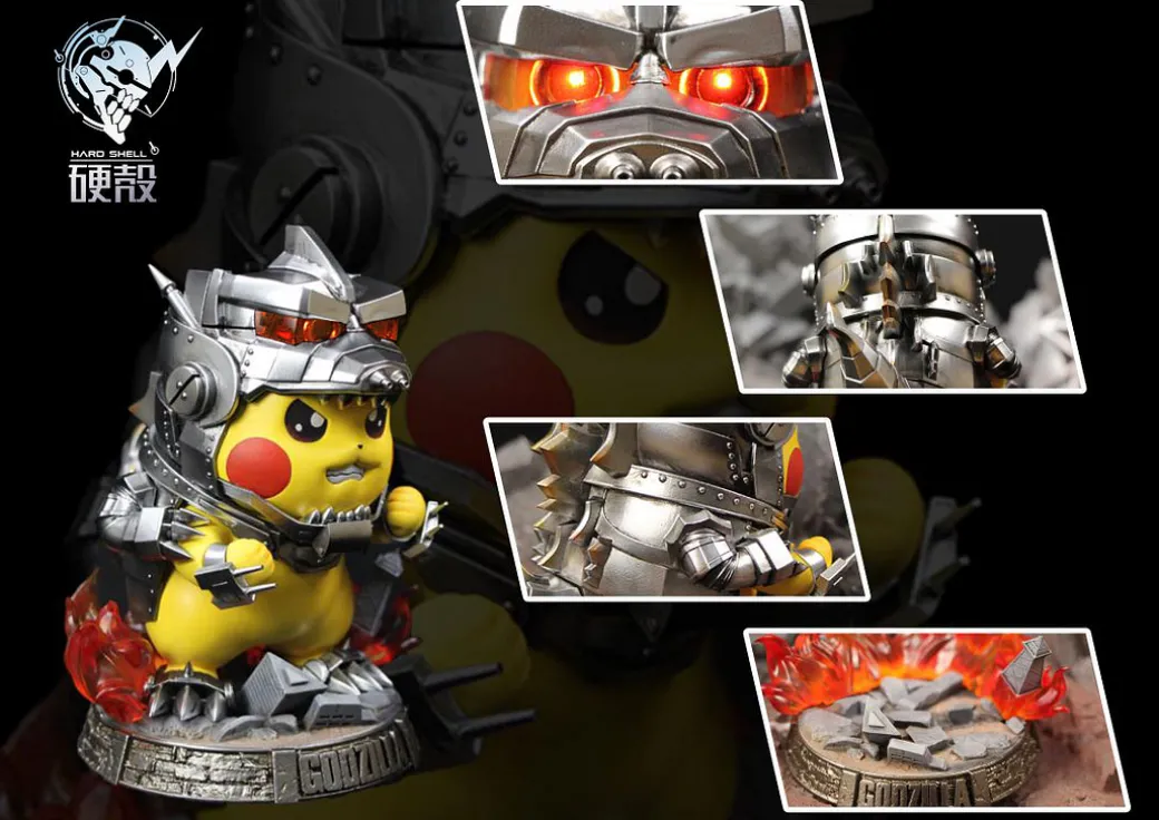 Mecha Godzilla Cosplay Pikachu - Pokemon Resin Statue - HARD SHELL Studios