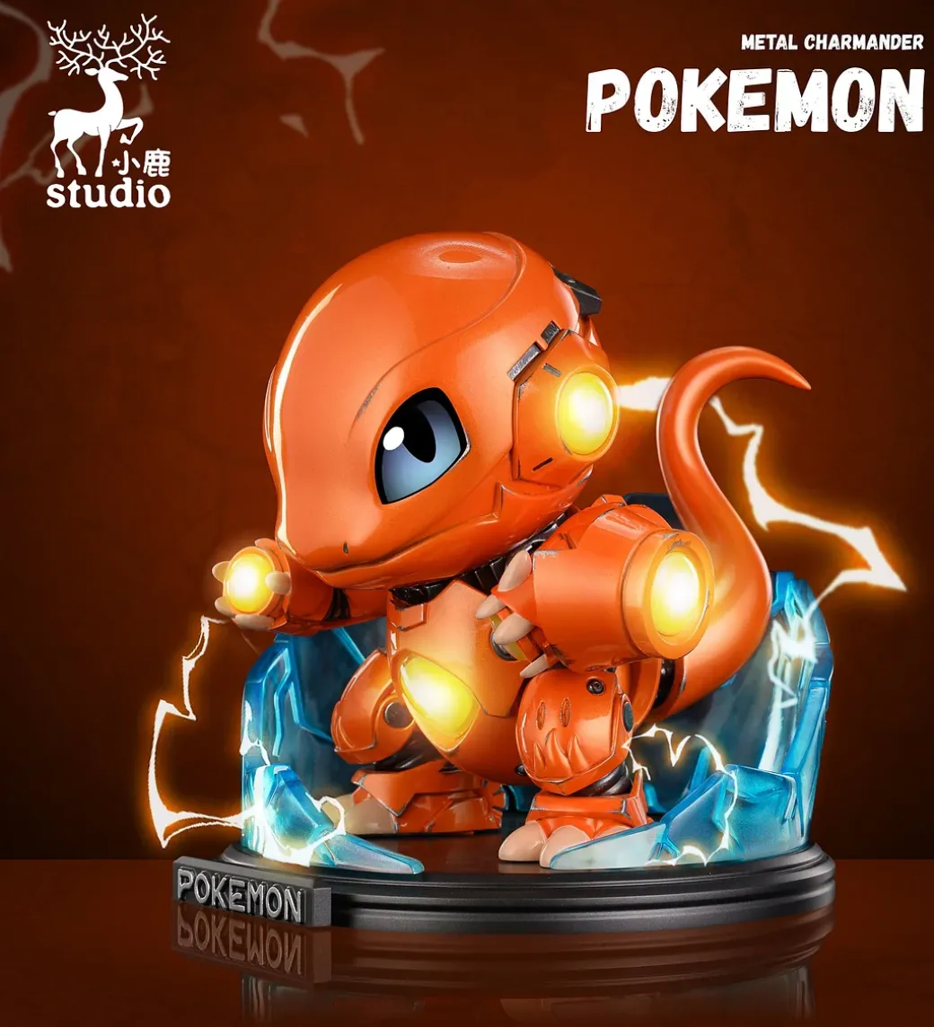 Mechanical Charmander with LED - Pokemon Resin Statue - Xiao Lu Studio