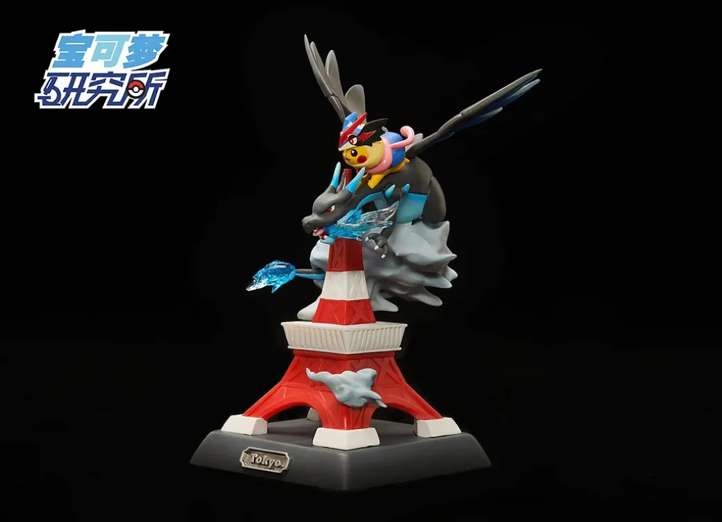 Mega charizard & Pikachu Leap Series Tokyo Tower - Pokemon Resin Statue - PL Studios