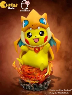 Mega Charizard X & Y Cosplay Pikachu - Pokemon Resin Statue - CHEESE Studio
