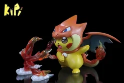 Mega Charizard Y Cosplay Pikachu - Pokemon Statue - Kipi Studio