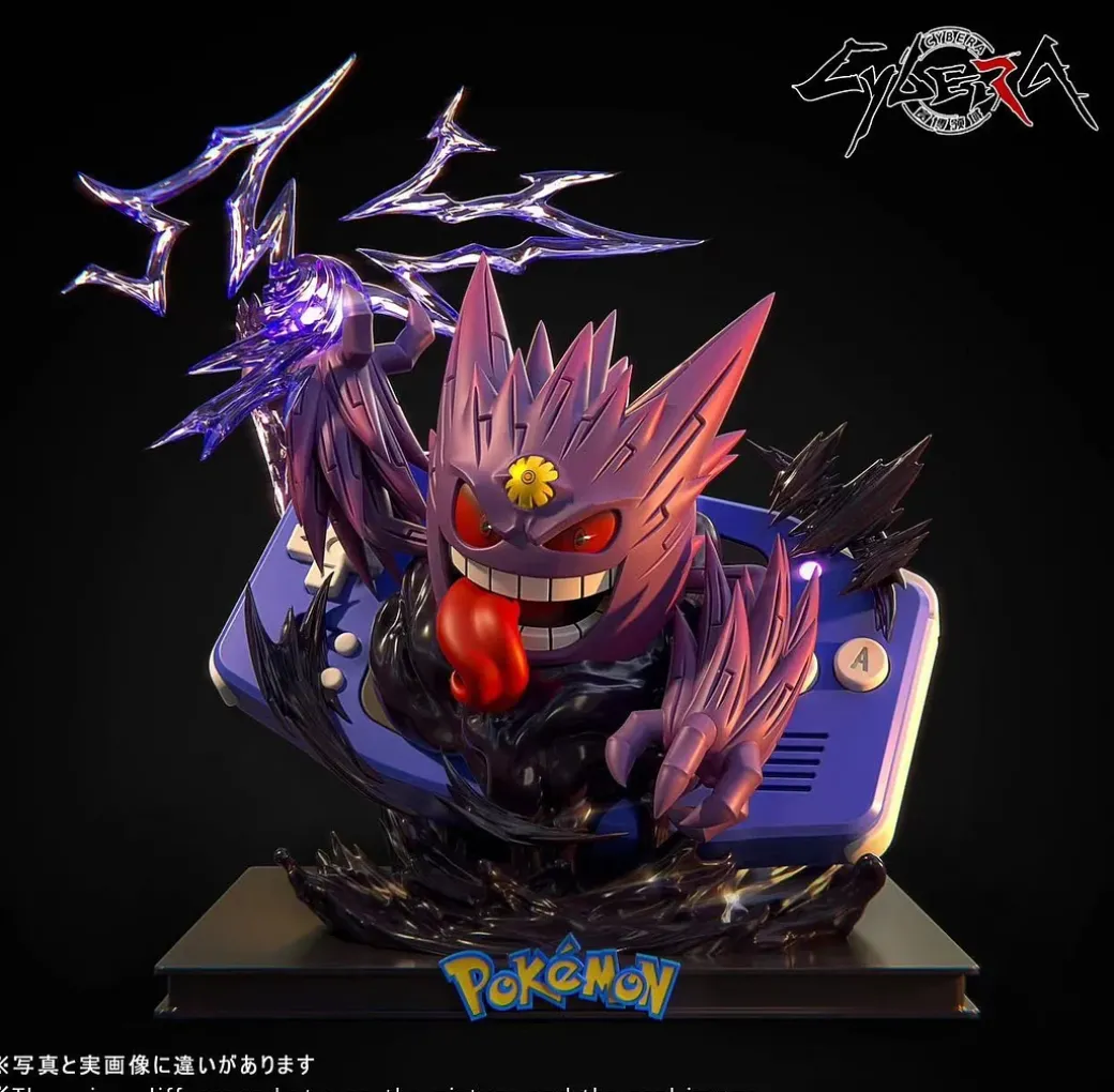 Mega Gengar with LED - Pokemon Resin Statue - Cybera-Studios