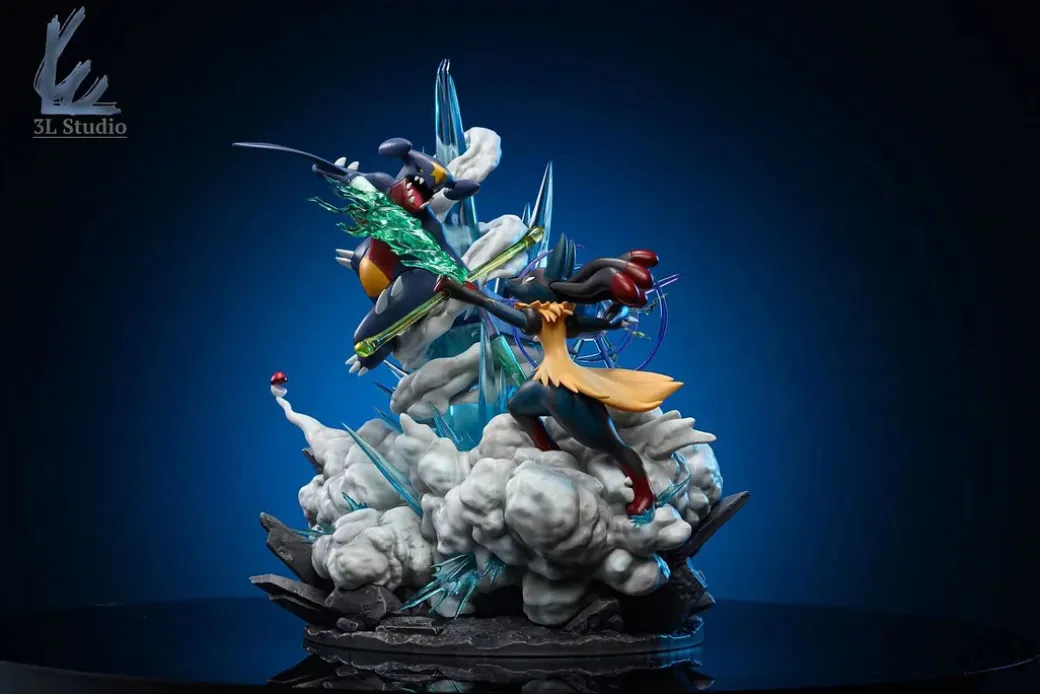 Mega Lucario vs Garchomp - Pokemon Resin Statue - 3L Studio