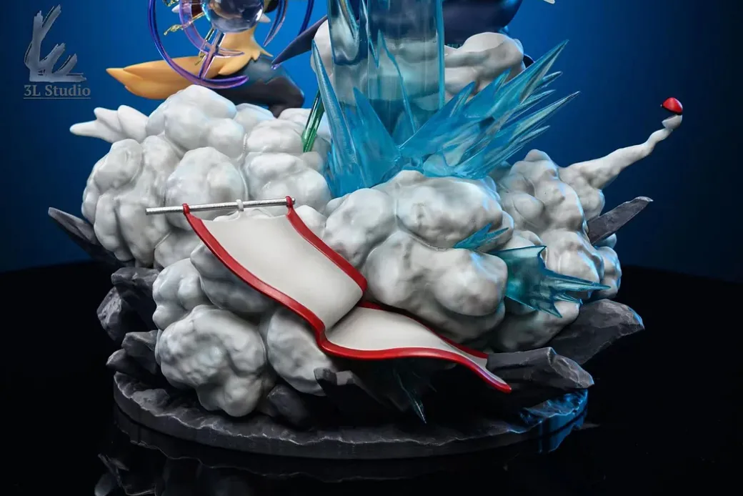 Mega Lucario vs Garchomp - Pokemon Resin Statue - 3L Studio