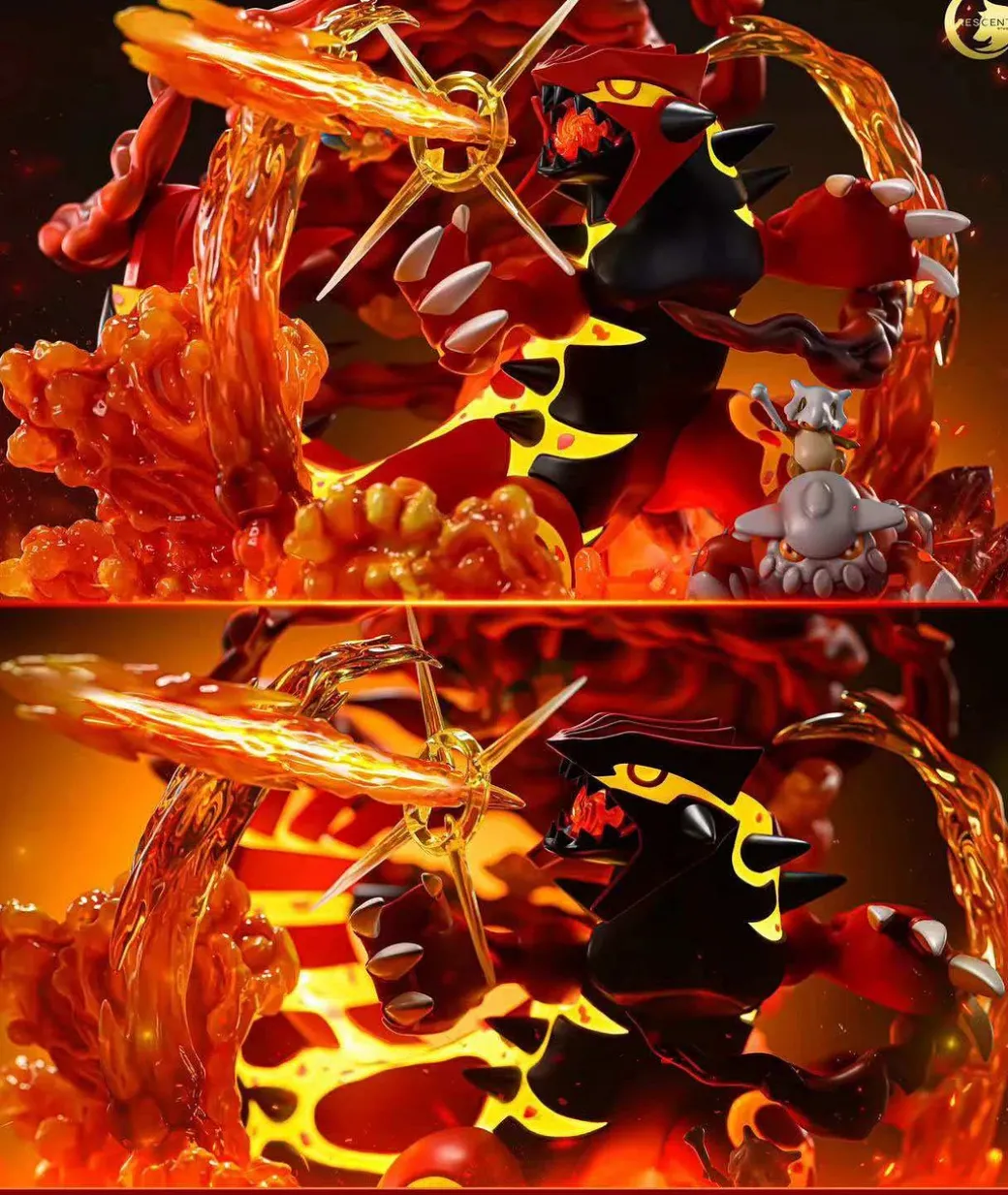 Mega Primal Groudon with LED - Pokemon Resin Statue - Crescent-Studios