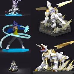 Megahouse Scale Vritramon & Garummon Set - Digimon Resin Statue - DMX Studios