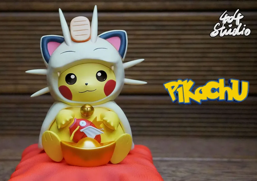 Meowth Cosplay Pikachu - Pokemon Resin Statue - 404 Studios