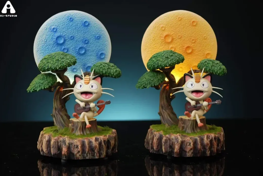 Meowth with LED & Sound - Pokemon Resin Statue - Ai_Studio