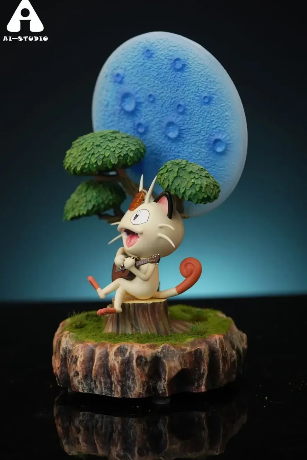 Meowth with LED & Sound - Pokemon Resin Statue - Ai_Studio