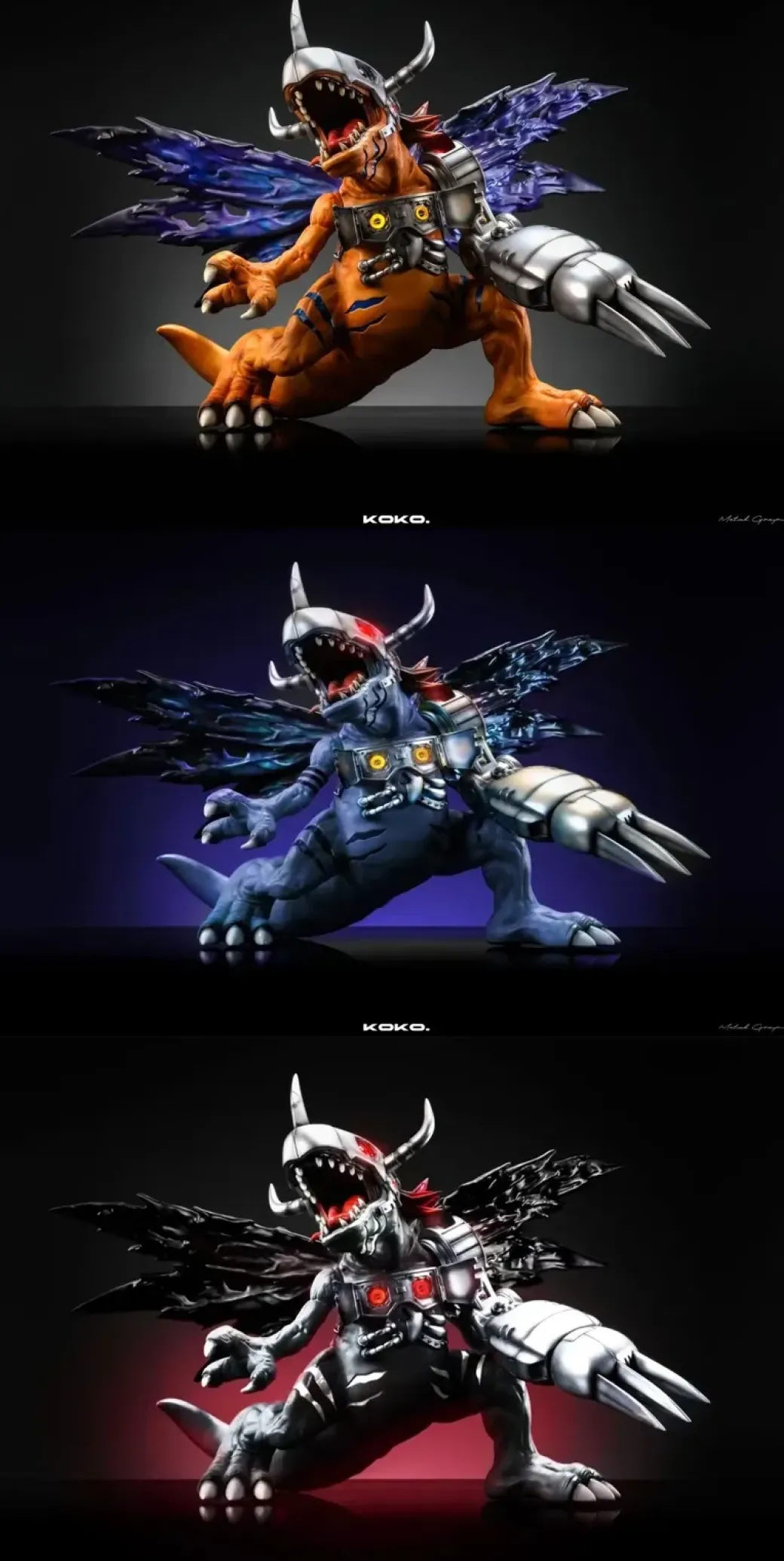 MetalGreymon with LED - Digimon Statue - KOKO-Studio