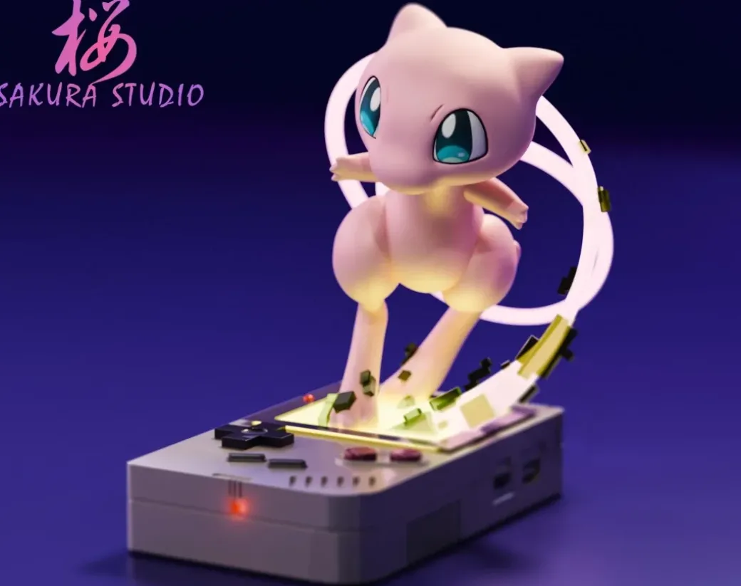 Mew Debut with LED - Pokemon Resin Statue - SAKURA Studio