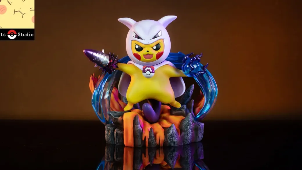 Mewtwo Cosplay Pikachu - Pokemon Resin Statue - Pets Studio