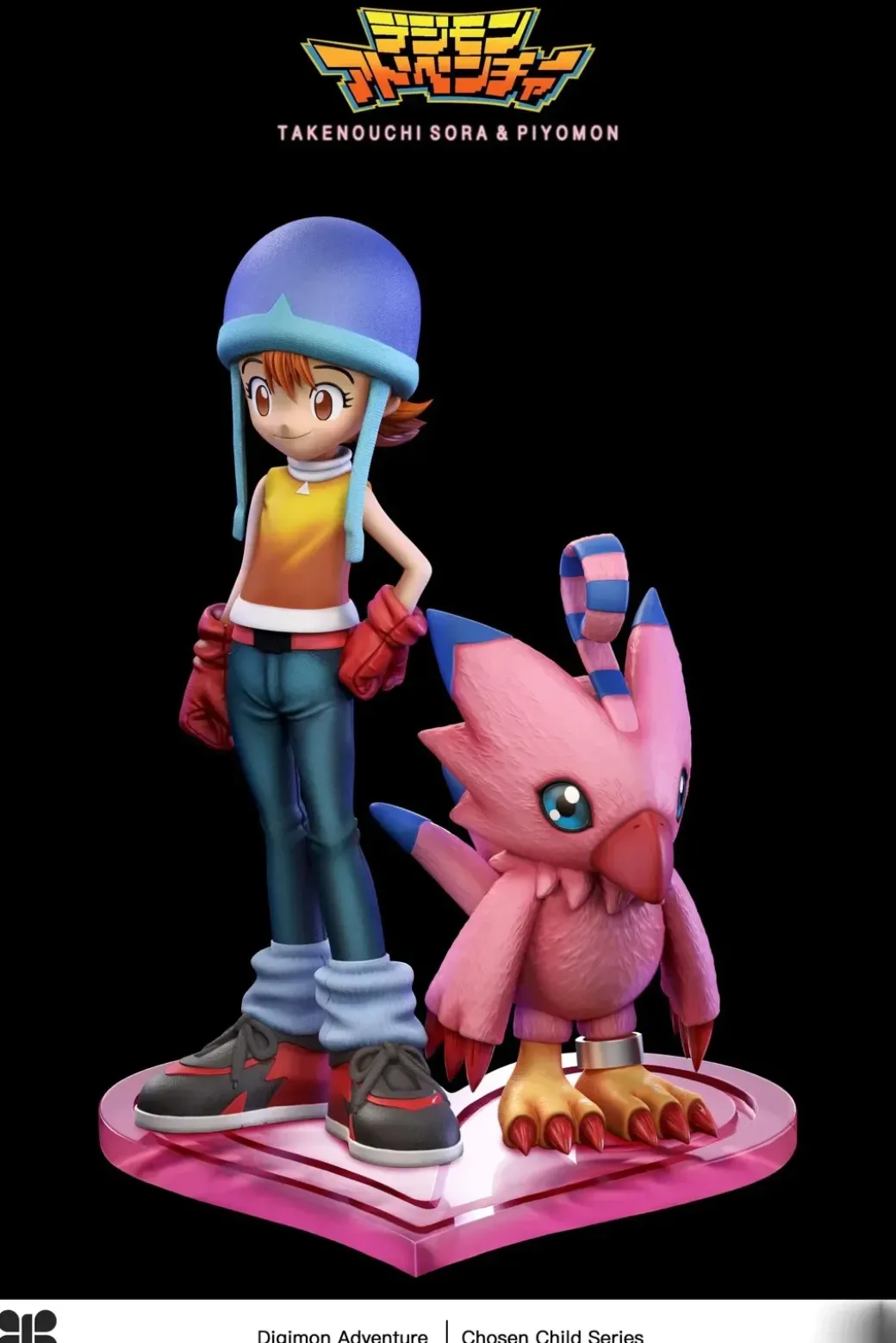 MH & 1/6 Scale Sora Takenouchi & Biyomon - Digimon Resin Statue - Butterfly Studio